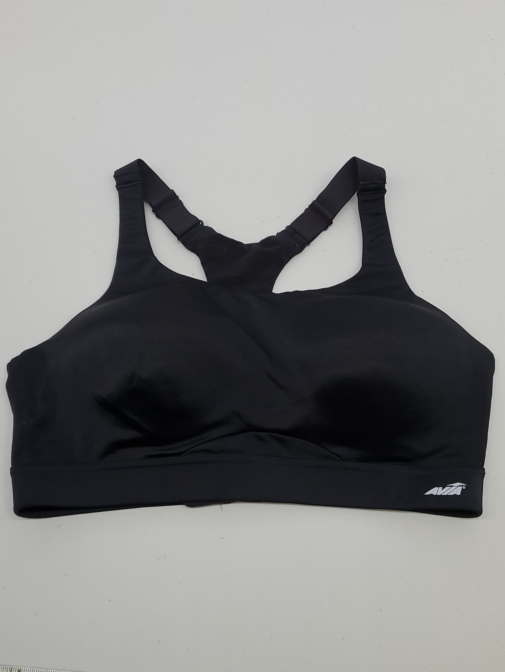 Avia Black Molded-Cup High Support Racerback Sports Bra Size 40C
